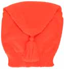 Tube shaped knitted liberty hat, blaze orange